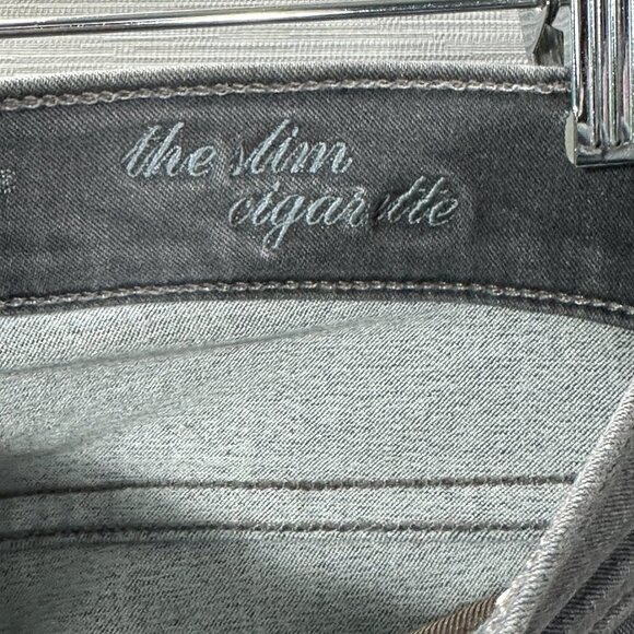 7 For All Mankind Jeans Womens 26 The Slim Cigarette Gray Cotton Stretch Pockets - Picture 9 of 11